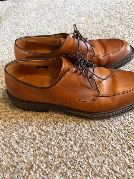 Allen Edmonds Walnut Leather Bond Street Cap Toe Oxfords 10.5